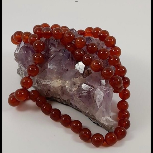 CARNELIAN BEADED NECKLACE Knotted & Well-Matched Premium Beads 27” Long … - Picture 4 of 7